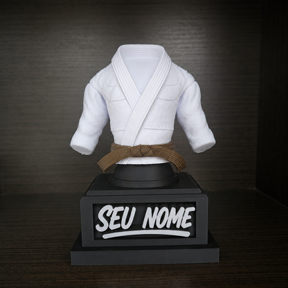 Troféu  Personalizado Kimono Jiu-Jitsu com Nome – Decoração Exclusiva