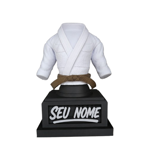 Troféu  Personalizado Kimono Jiu-Jitsu com Nome – Decoração Exclusiva