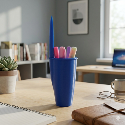 Porta Canetas Minimalista Premium – Organização Elegante para sua Mesa de Trabalho