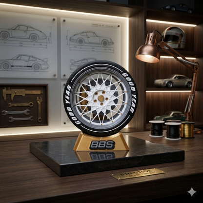 Roda Esportiva Decorativa – Design Automotivo Exclusivo com Estilo Racing