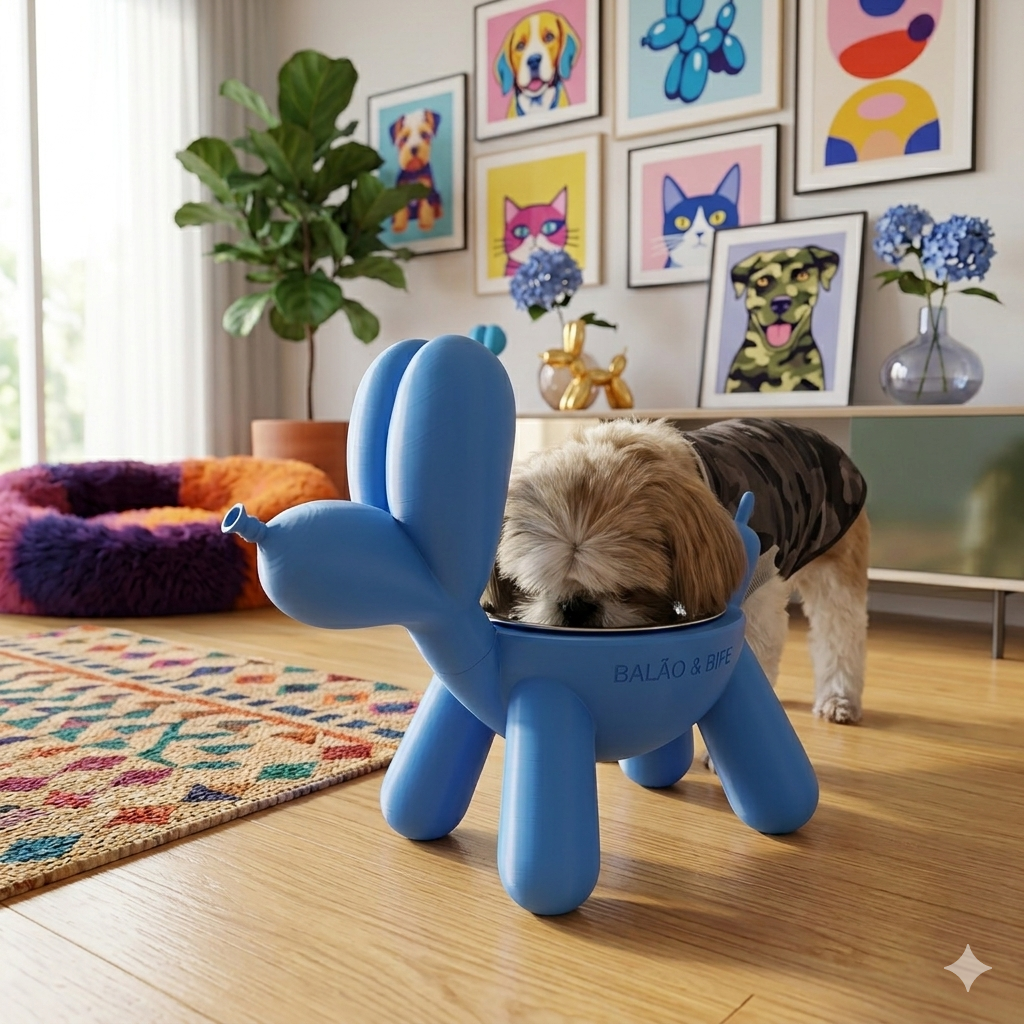 Comedouro Divertido para Pets em Formato de Cachorro – Design Moderno e Funcional