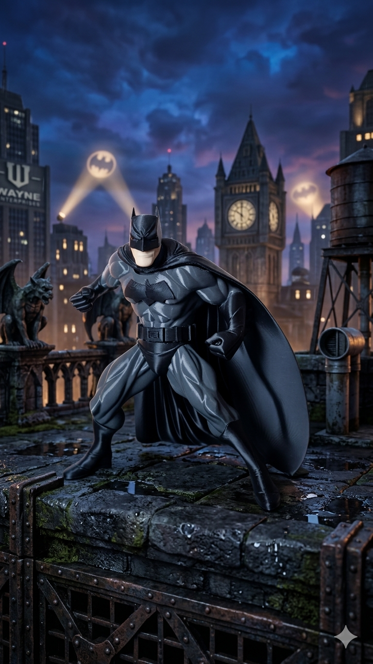 Herói Vigilante  Batman – Action Figure Decorativa Colecionável