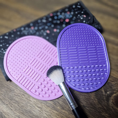 Kit Tapete de Limpeza de Pincéis em Silicone – Higienização Profunda e Praticidade