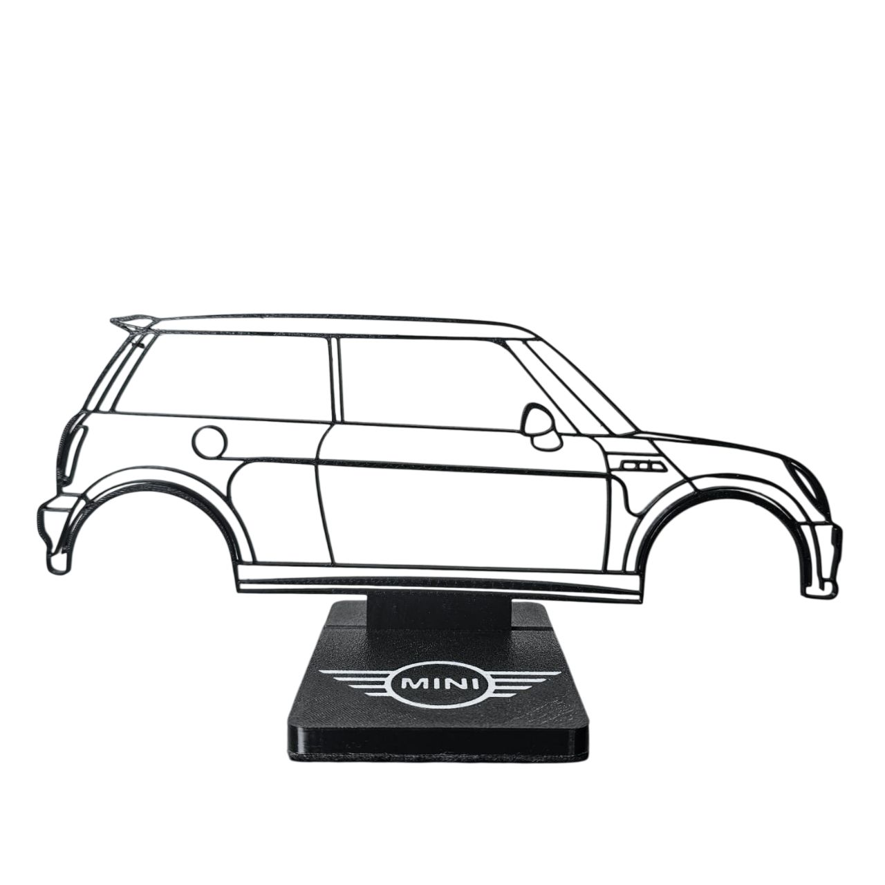 Mini Cooper Decorativo em Arte Linear – Peça Exclusiva para Apaixonados por Carros