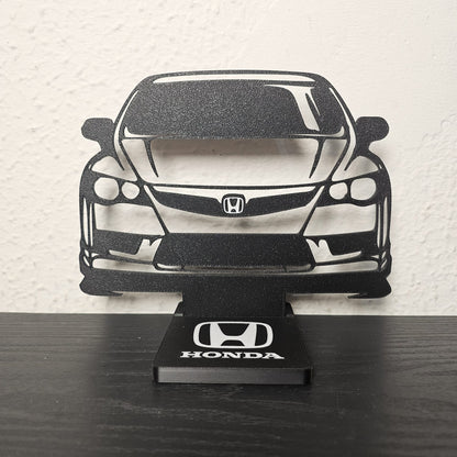 Honda Civic Decorativo em Arte Linear – Peça Exclusiva para Fãs de Carros