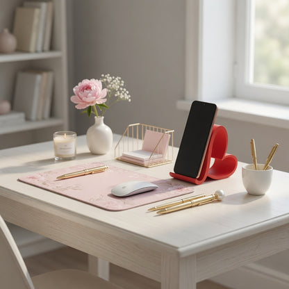 Suporte de Celular Moderno em Design Coração – Estável, Elegante e Funcional  Descrição