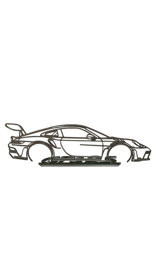 Porsche GT3 Decorativo em Arte Linear – Peça Exclusiva para Apaixonados por Supercarros