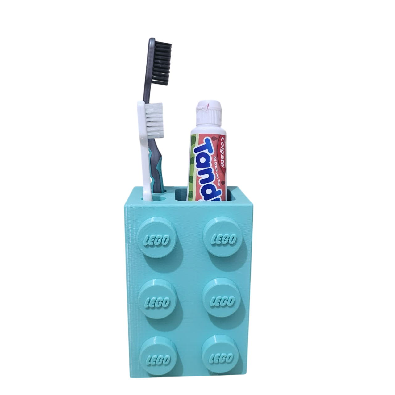 Porta Escovas e Pasta de Dente Estilo Bloco de lego – Organização Criativa e Moderna para seu Banheiro