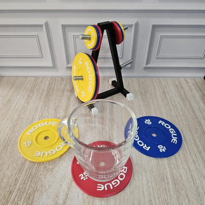 Porta-Copos Academia Cross Training Estilo Anilhas – Kit Decorativo Fitness