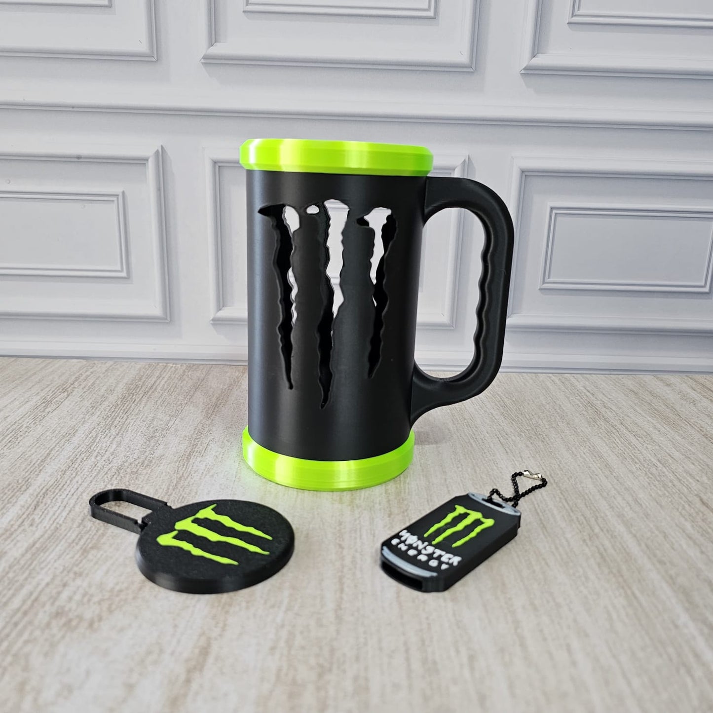 Suporte Lata de Monster Personalizada 3D com Tampa e Abridor – Kit Exclusivo para Fãs