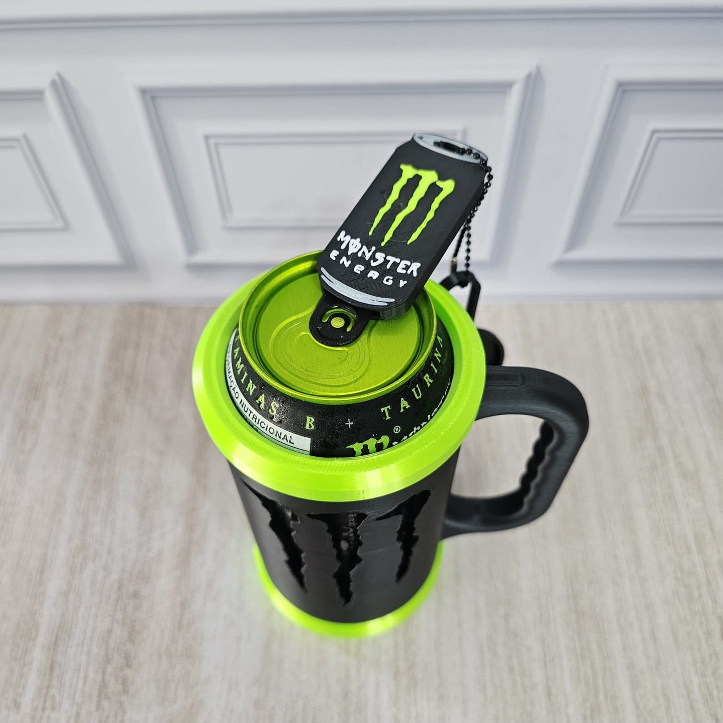 Suporte Lata de Monster Personalizada 3D com Tampa e Abridor – Kit Exclusivo para Fãs