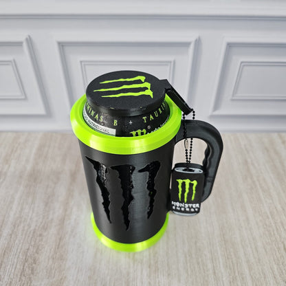 Suporte Lata de Monster Personalizada 3D com Tampa e Abridor – Kit Exclusivo para Fãs