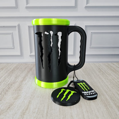 Suporte Lata de Monster Personalizada 3D com Tampa e Abridor – Kit Exclusivo para Fãs