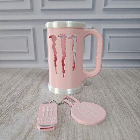 Suporte Lata de Monster Personalizada 3D com Tampa e Abridor – Kit Exclusivo para Fãs