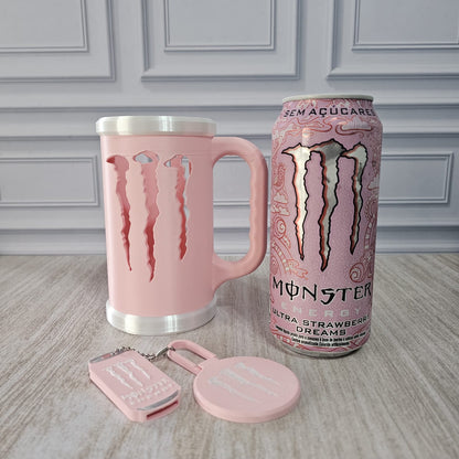 Suporte Lata de Monster Personalizada 3D com Tampa e Abridor – Kit Exclusivo para Fãs