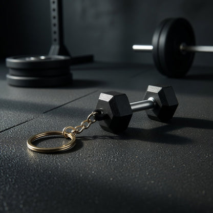 Chaveiro Halter Fitness – Acessório Criativo para Amantes de Musculação e Academia