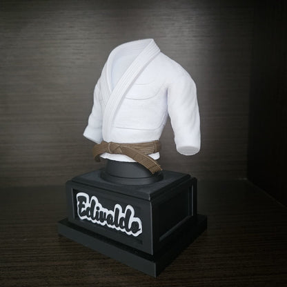 Troféu  Personalizado Kimono Jiu-Jitsu com Nome – Decoração Exclusiva