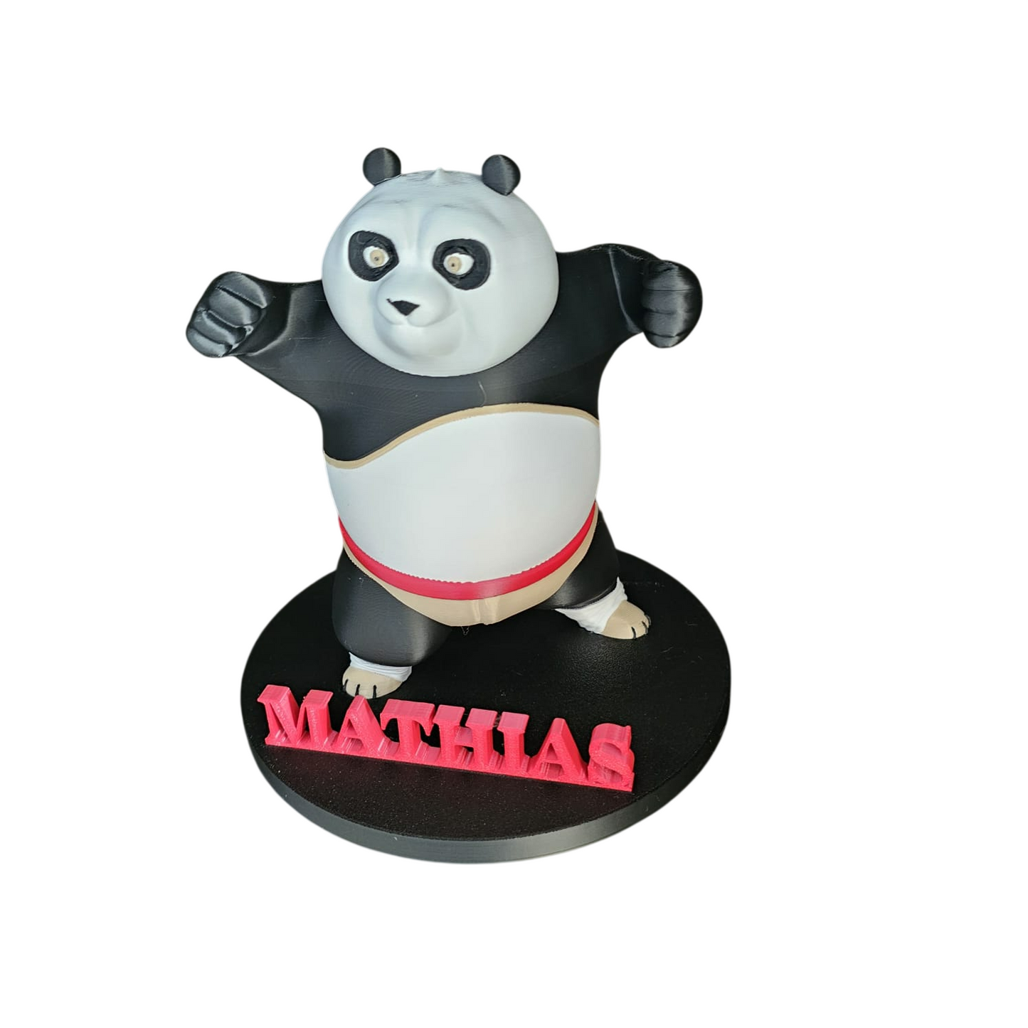 Miniatura Panda Lutador Personalizada com Nome – Decoração Criativa e Presente Exclusivo