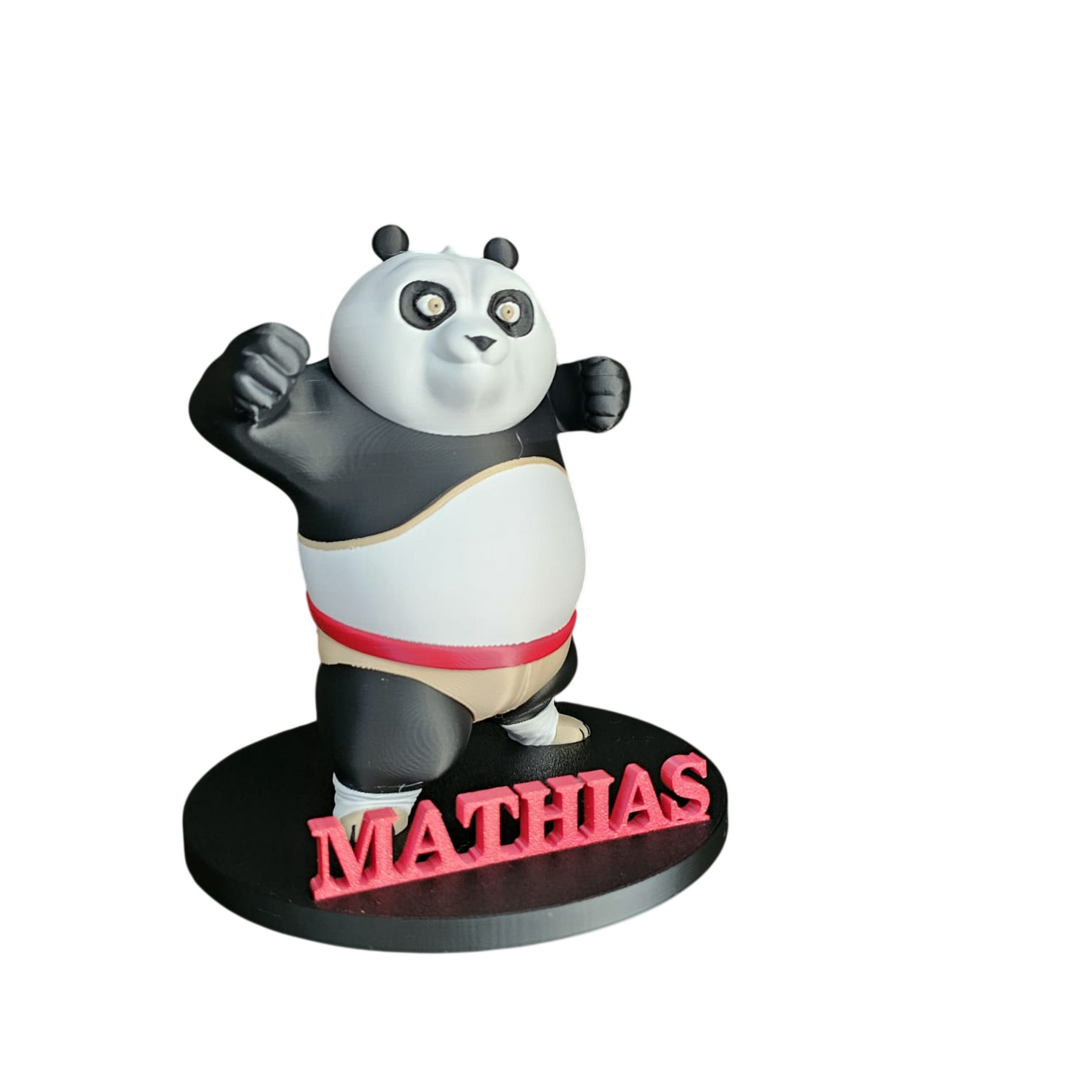 Miniatura Panda Lutador Personalizada com Nome – Decoração Criativa e Presente Exclusivo