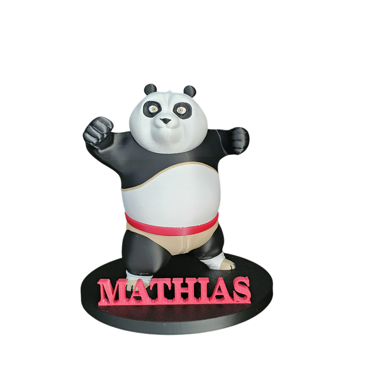Miniatura Panda Lutador Personalizada com Nome – Decoração Criativa e Presente Exclusivo