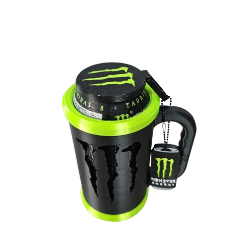 Suporte Lata de Monster Personalizada 3D com Tampa e Abridor – Kit Exclusivo para Fãs
