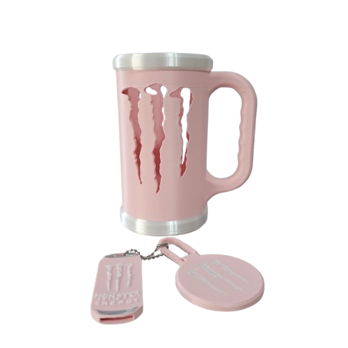 Suporte Lata de Monster Personalizada 3D com Tampa e Abridor – Kit Exclusivo para Fãs