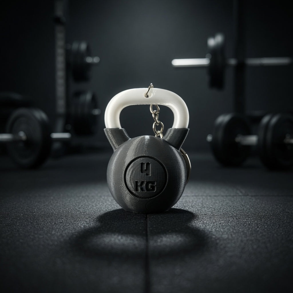 Chaveiro Kettlebell Fitness 4KG – Acessório Criativo para Apaixonados por Academia