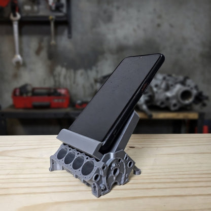 Suporte de Celular Criativo em Formato de Motor – Design Automotivo, Estável e Exclusivo